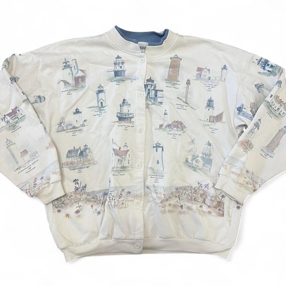 Vintage 90s chunky lighthouse cardigan
